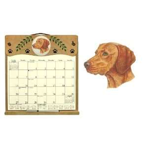 Kims Calendars Wooden Refillable Dog Wall Calendar Holder with 