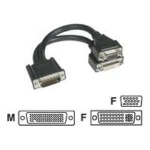 9in LFH 59 Male to DVI I + VGA F Cable Electronics