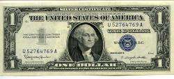   SILVER CERTIFICATE   BLUE SEAL   UNITED STATES PAPER CURRENCY  