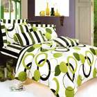 Blancho Bedding   [Artistic Green Luxury 3PC Mini Comforter Set Combo 