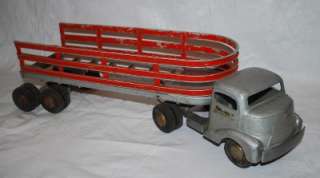   Smitty Toys Pressed Steel Truck Fruehauf Trailer Vintage Orignl  