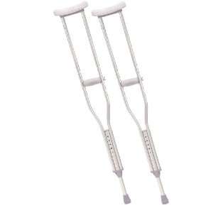  Aluminum Crutches with Comfortable Underarm Pad and 