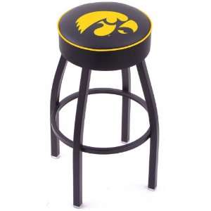  University of Iowa Steel Stool with 4 Logo Seat and L8B1 