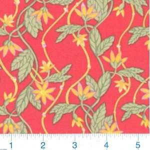   Meadow Song Honeysuckle Red Fabric By The Yard Arts, Crafts & Sewing