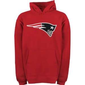  New England Patriots Youth Red Big Logo Hooded Sweatshirt 