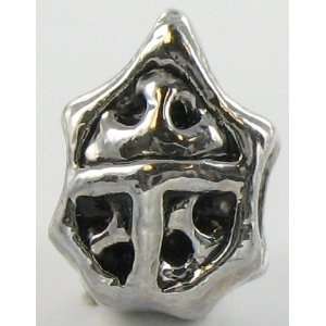  Silver Plated Sea Urchin Charm Bead for Pandora/Troll/Cha Jewelry