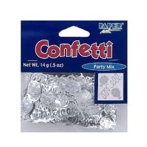  12 Bags of Silver Balloon Streamer Confetti