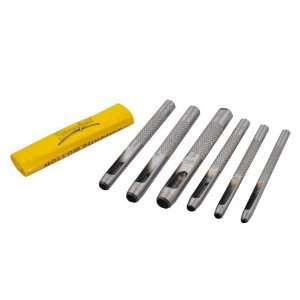  Punch, Steel Hollow Belt Round Hole Punch Set, 6 Pieces 