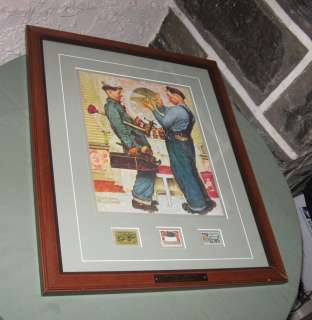 NORMAN ROCKWELL THE PLUMBERS POSTAL COMMEMORATIVE PRINT READY TO HANG 