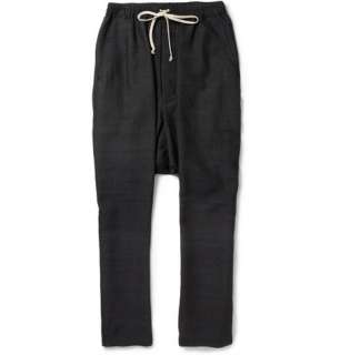    Casual trousers  Dropped Crotch Textured Silk Blend Trousers