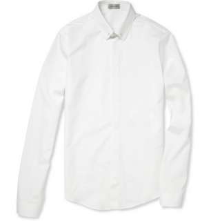   Casual shirts  Plain shirts  Slim Fit Cotton Bar Detailed Shirt