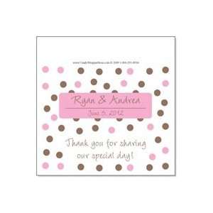  LWA250   Wedding Chocolate and Pink Polka Dots Lifesaver 