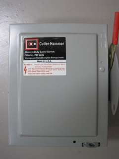 Cutler Hammer General Duty Safety Switch 30A 240V  