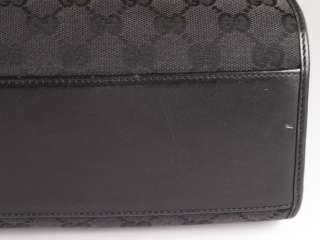 Gucci Black Monogram Canvas Handbag Purse Bag 2123  