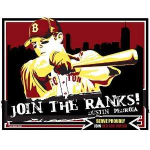  Boston Red Sox Dustin Pedroia Limited Edition Print on 