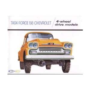 1958 CHEVROLET 4 WHEEL DRIVE TRUCK Sales Brochure Book