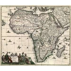  Antique Map of Africa (ca 1688) by Frederik de Wit 