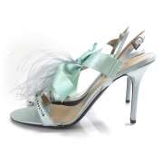   garavani satin feather sandals 39 5 teal new these have a four