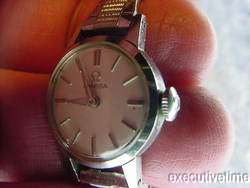 Omega Ladies Stainless Steel Vintage Wrist Watch   
