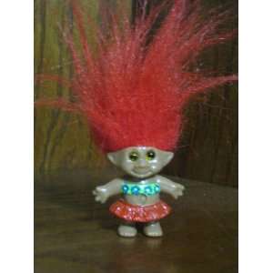 Lucky Troll Doll Hula Dancer (Miniature   Doll 1 1/2 tall   including 