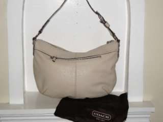 COACH Authentic Cream Leather Pleated Soho Hobo Shoulder Bag Handbag 
