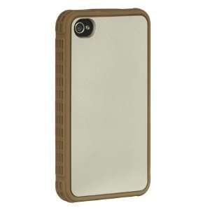 FUSION SERIES SHOCKER BROWN BORDER + SILVER BACK for the Apple Iphone 