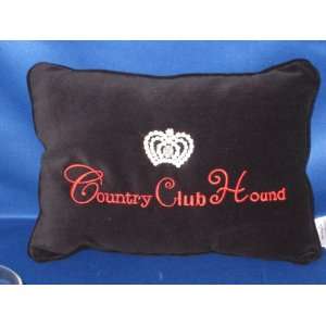  Country Club Hound Pillow with Rhinestone Crown Tiara for 