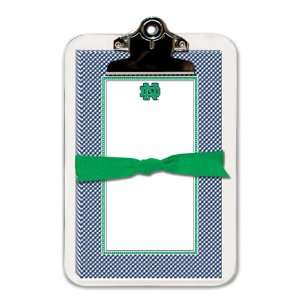  Notre Dame Clipboard Pad Gingham Green