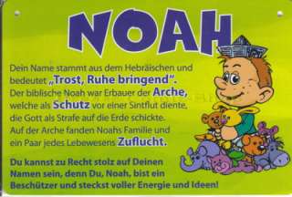 Postkarte / Namensschild   Noah 4031987602037  