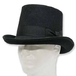  MAD HATTER VICTORIAN Black SLASH Top Hat Mens Clothing