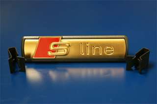 AUDI S LINE SCHRIFT EMBLEM 24K GOLD GRILL A2 A3 A4 A6  