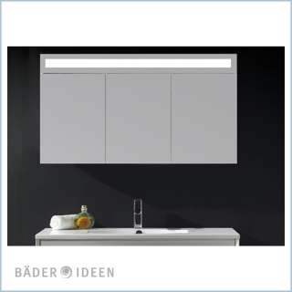 Spiegelschrank 120 cm MDF 3D Effekt Badschrank softclose 