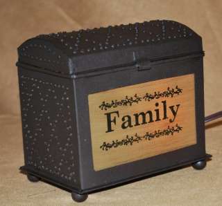 ELECTRIC PUNCHED TIN CHEST TYPE FAMILY TART WARMER BURNER/FREE TARTS 