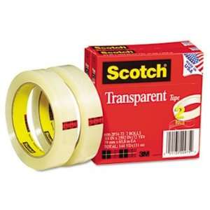  Scotch® Transparent Glossy Tape TAPE,3/4 X 2592, 2 PK,CR 