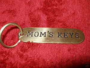 Collectible Brass Plated Key Chain Moms Keys New  