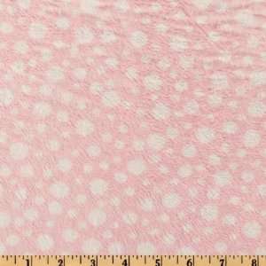  60 Wide Minky Cuddle Dot Baby Pink Fabric By The Yard 