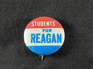 1968 RONALD REAGAN FOR PRESIDENT 1 BUTTON STUDENTS  