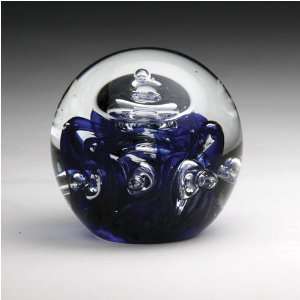  Cobalt & Silver Ribbons Paper Weight