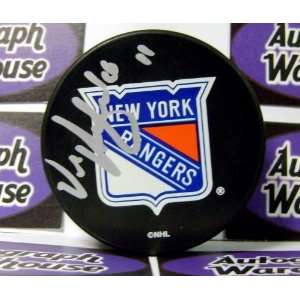 Vic Hadfield Autographed/Hand Signed Hockey Puck (New York Rangers 