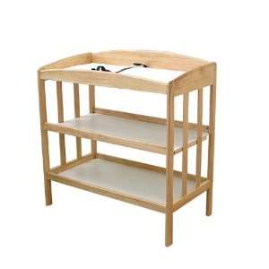   Baby 3 Shelf Hardwood Infant Changing Table in Golden Natural Baby
