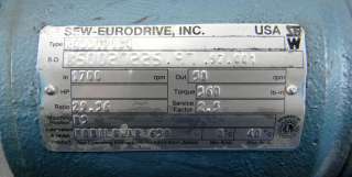 SEW EURODRIVE ELECTRIC GEAR MOTOR .33 HP 3PH 230/460v  