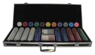 500 Clay Suited 11.5 Poker Chips Custom Set W/Case*  