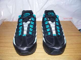 Womens Nike Air Max 95 $145 Black Turquoise Teal Blue 3M 8 2011 2010 