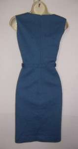 TAHARI Cleo Blue Ponte Knit Sleeveless Career/Cocktail Dress 10 NWT 