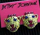 2011 New Betsey Johnson yellow lion head earrings  