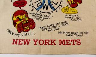 Vintage 1969 New York Mets Crying Towel RARE Thumbnail Image