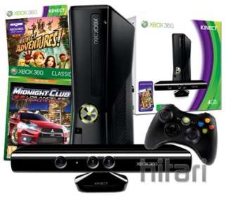 Xbox 360 4GB Console + Kinect Sensor + Midnight Club LA Bundle FREE UK 