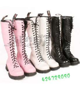 Women PU Leather Lace Up Riding Boots Shoes US ALL Sz Y005  