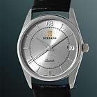 Delbana Swiss Made Mens Classique Series, SS Case, Blk Band, Gray Face