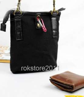 Cool Casual Mens Canvas Shoulde Waist Purse Bag Pack Sack with Belt 